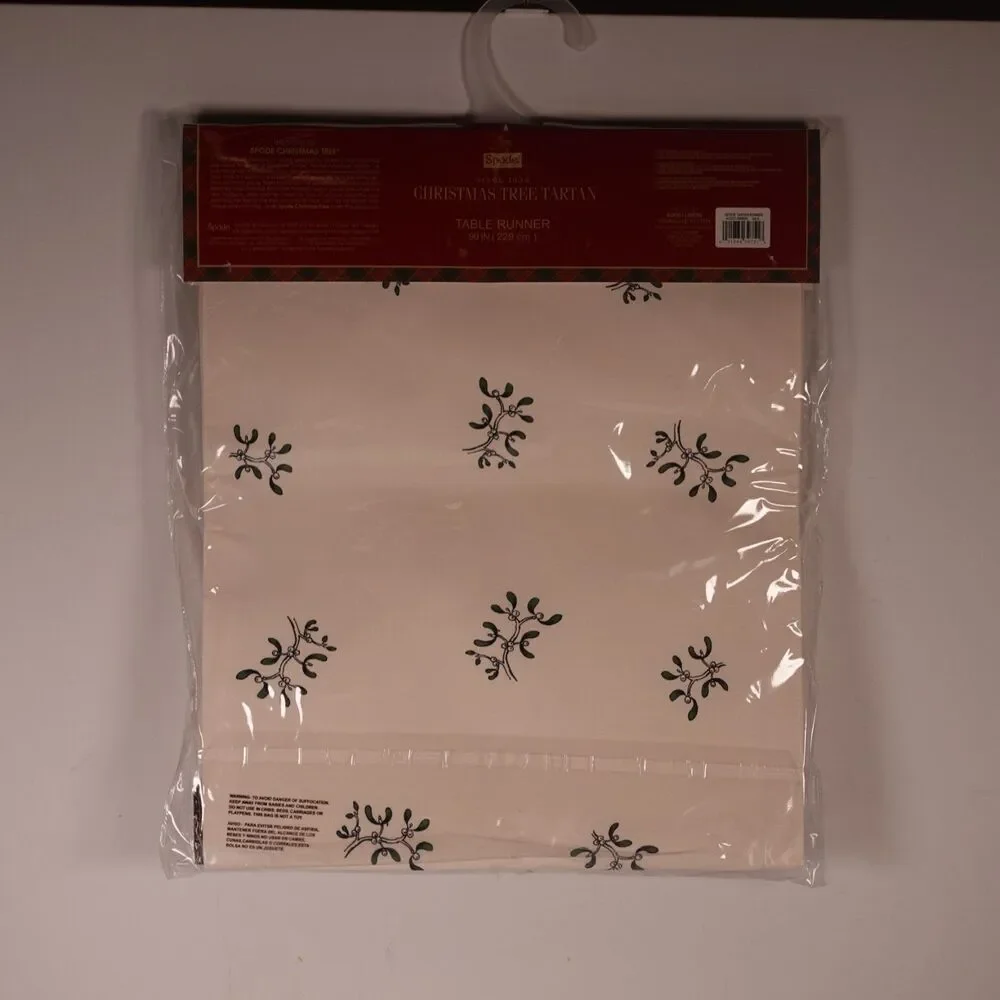 Spode Holiday Christmas Tree Tartan Table Runner 90